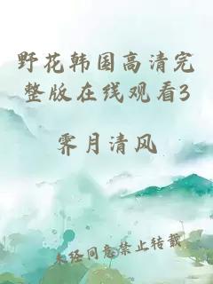 野花韩国高清完整版在线观看3